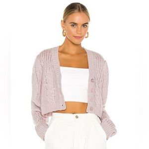 LOVERS + FRIENDS VICTORIA LAVENDER CARDIGAN